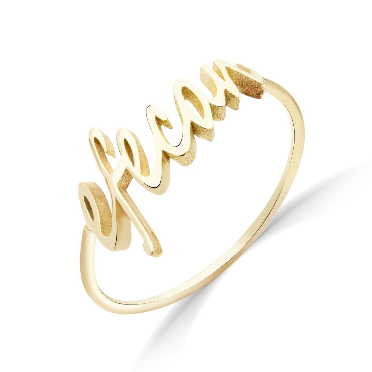 Gold Name Ring