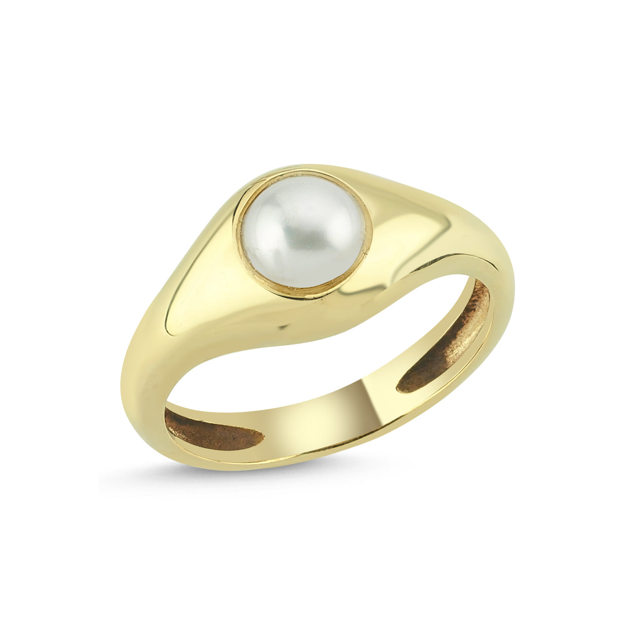Perla Vintage Gold İnci Yüzük