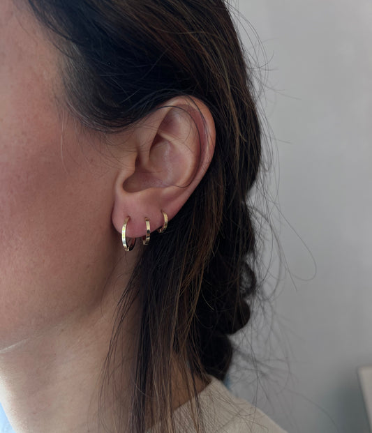 Phi Maxi Gold Hoop Earrings