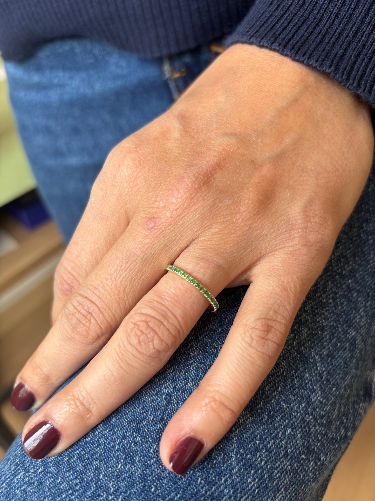 Emerald Full Circle Ring