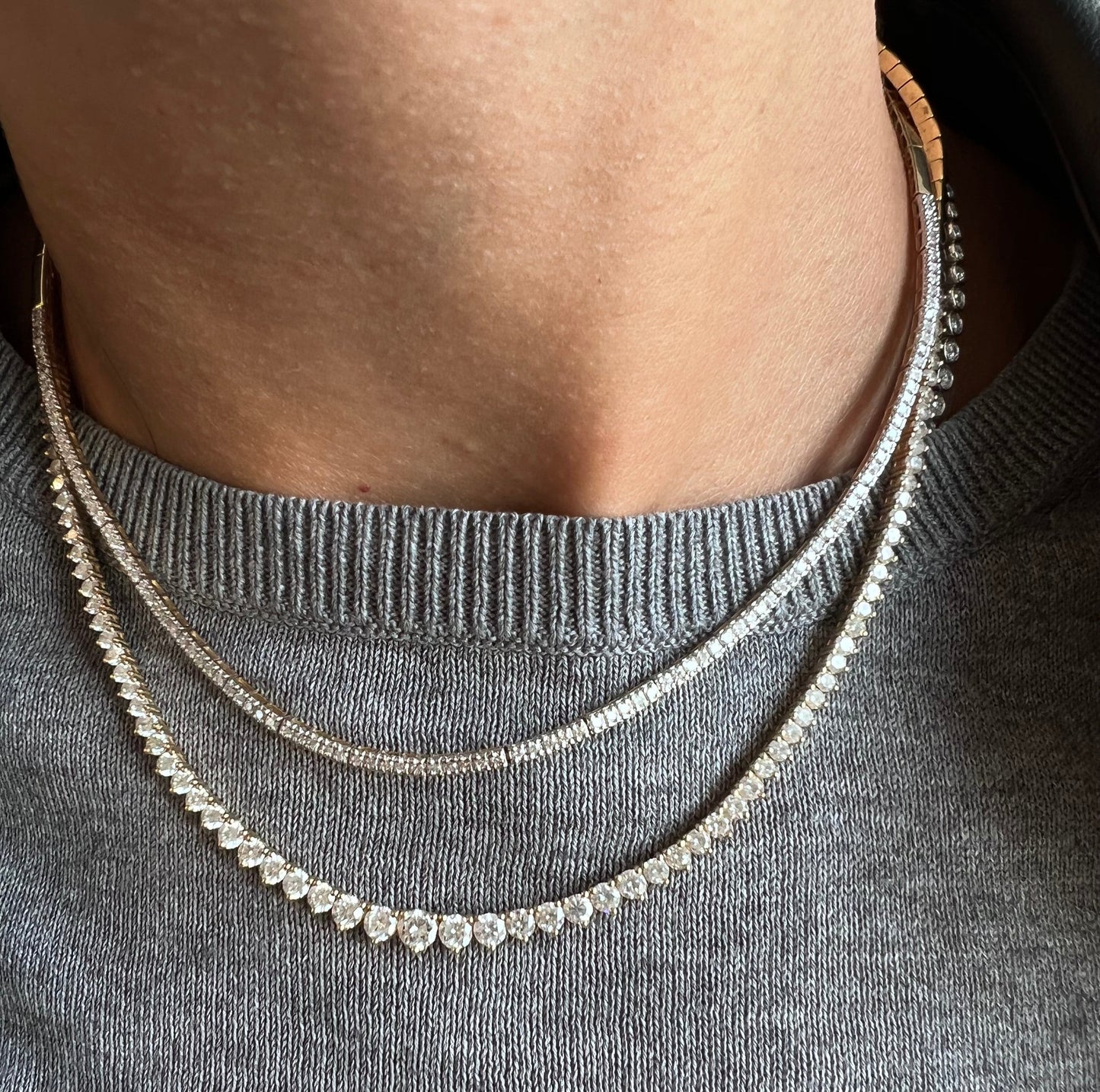 Three Prong Full Circle Waterway Necklace
