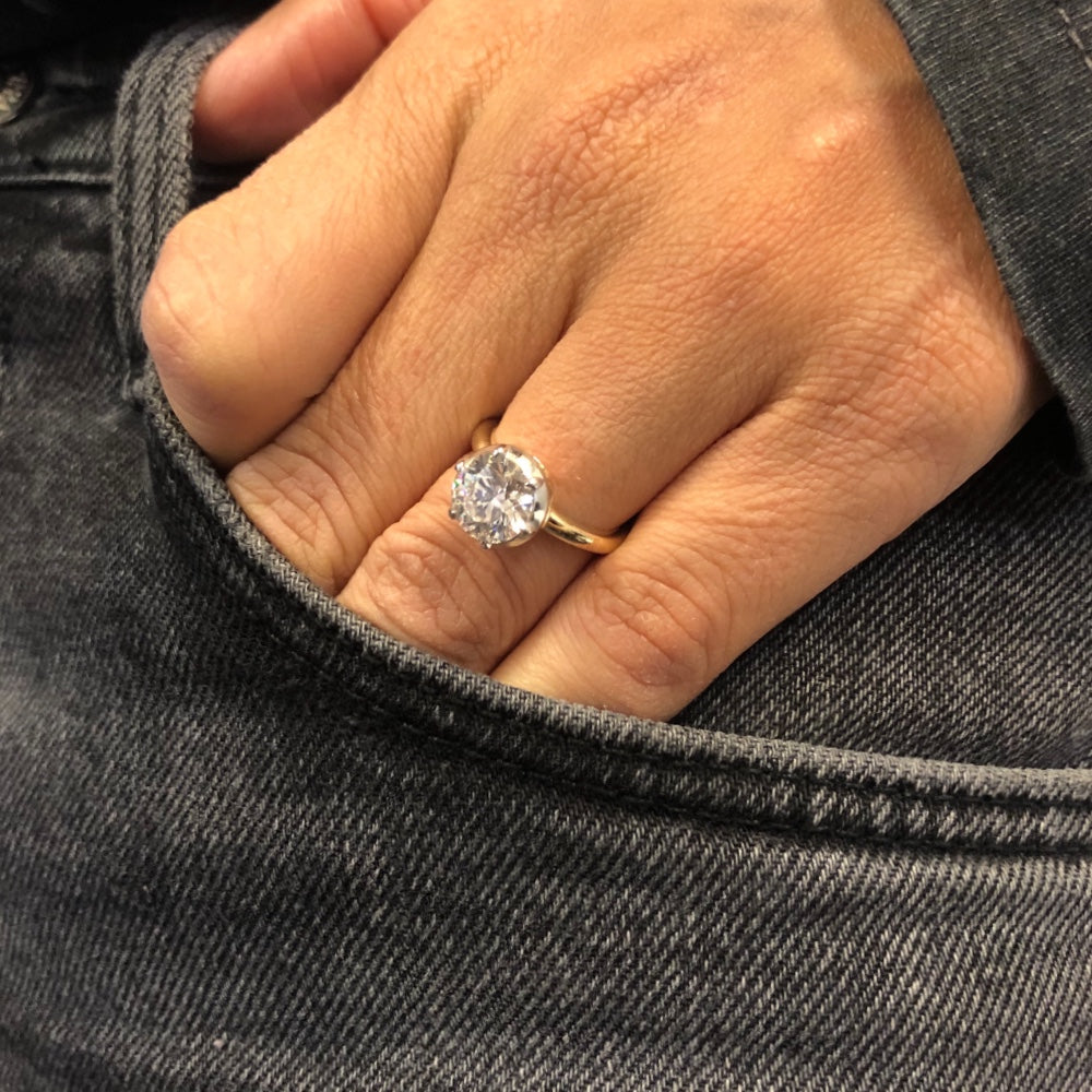 2.00 Carat Solitaire Diamond Ring Exceptional Series