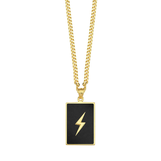 Lightning Enamelled Pendant