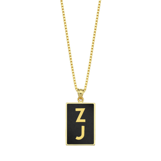 Alphabet II Enameled Pendant