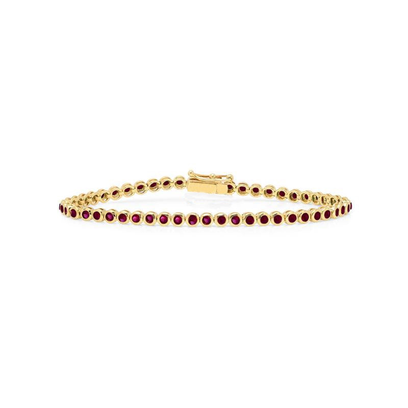 1.5 Carat Bezel Ruby Waterway Bracelet