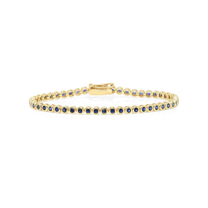 1.5 Carat Bezel Sapphire Waterway Bracelet