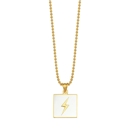 Lightning Enamelled Pendant