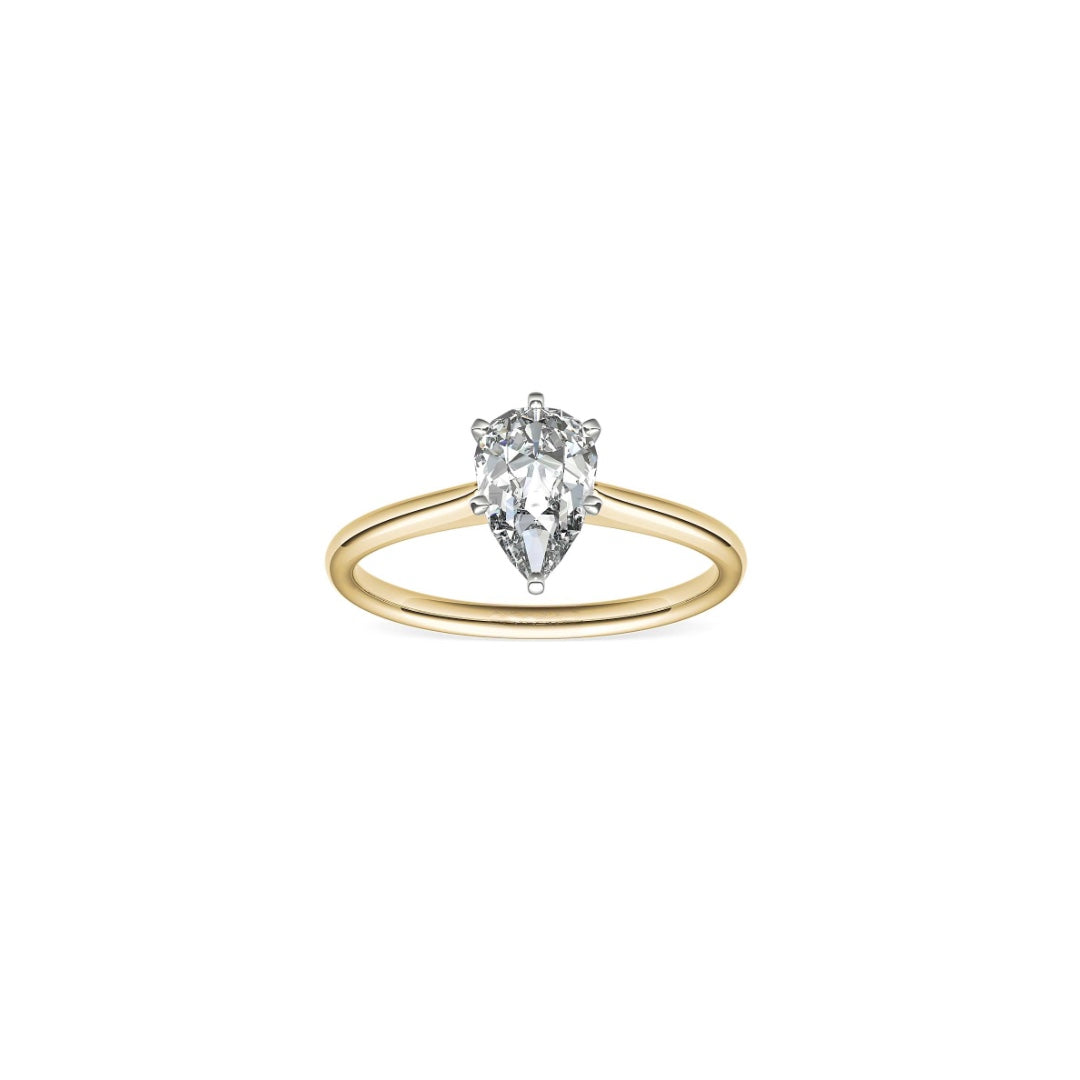 0.60 Carat Pear Solitaire Diamond Ring