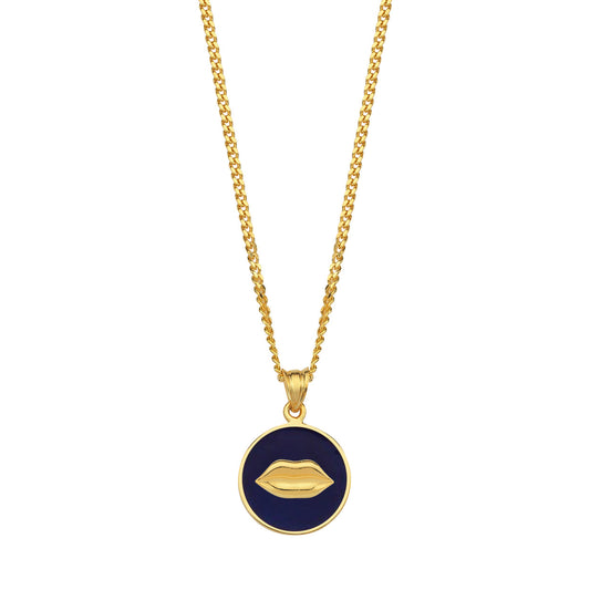 Galia Lip Enameled Pendant