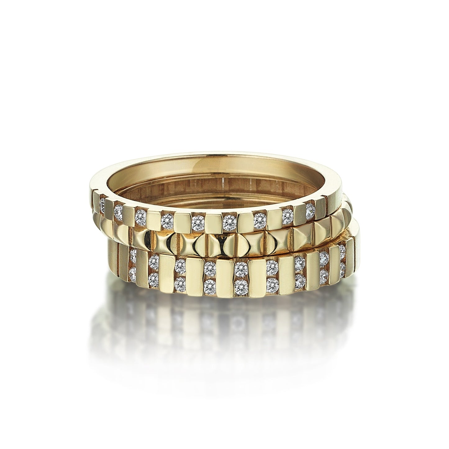 Half Round Diamond Ring