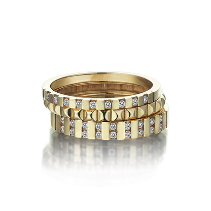 Half Round Diamond Ring