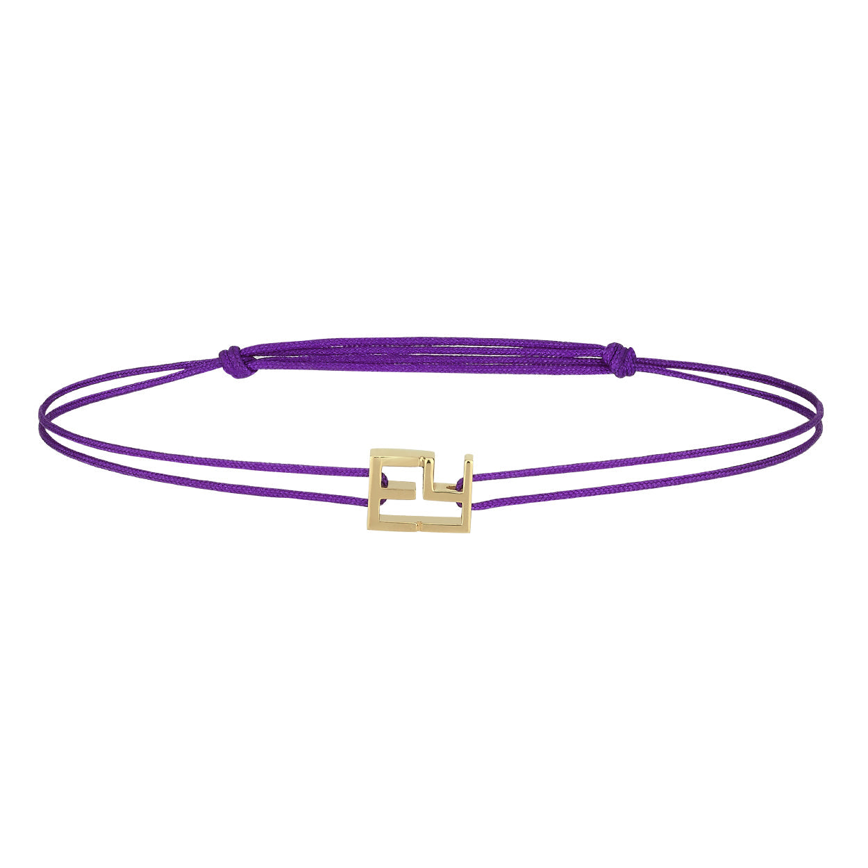 Two Letter Gold Thread Bracelet