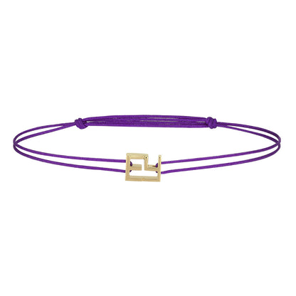 Two Letter Gold Thread Bracelet