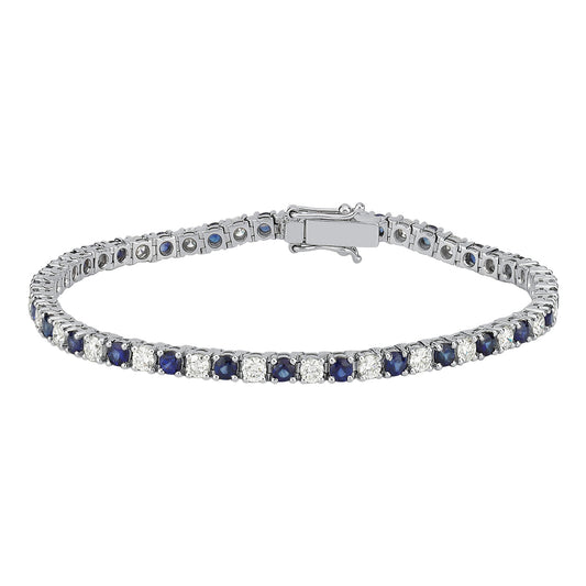 Pırlantalı Safir Bileklik