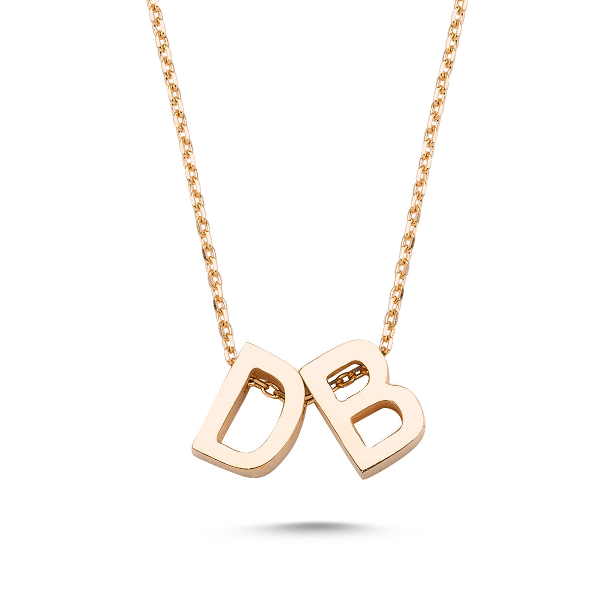 Gold Two Letter Necklace