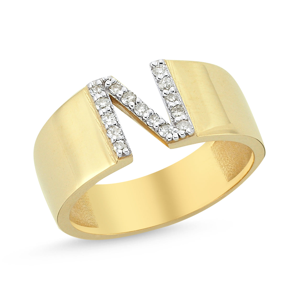 Diamond Letter Ring