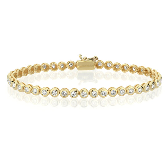 2,5 Karat Bezel Pırlanta SuYolu Bileklik