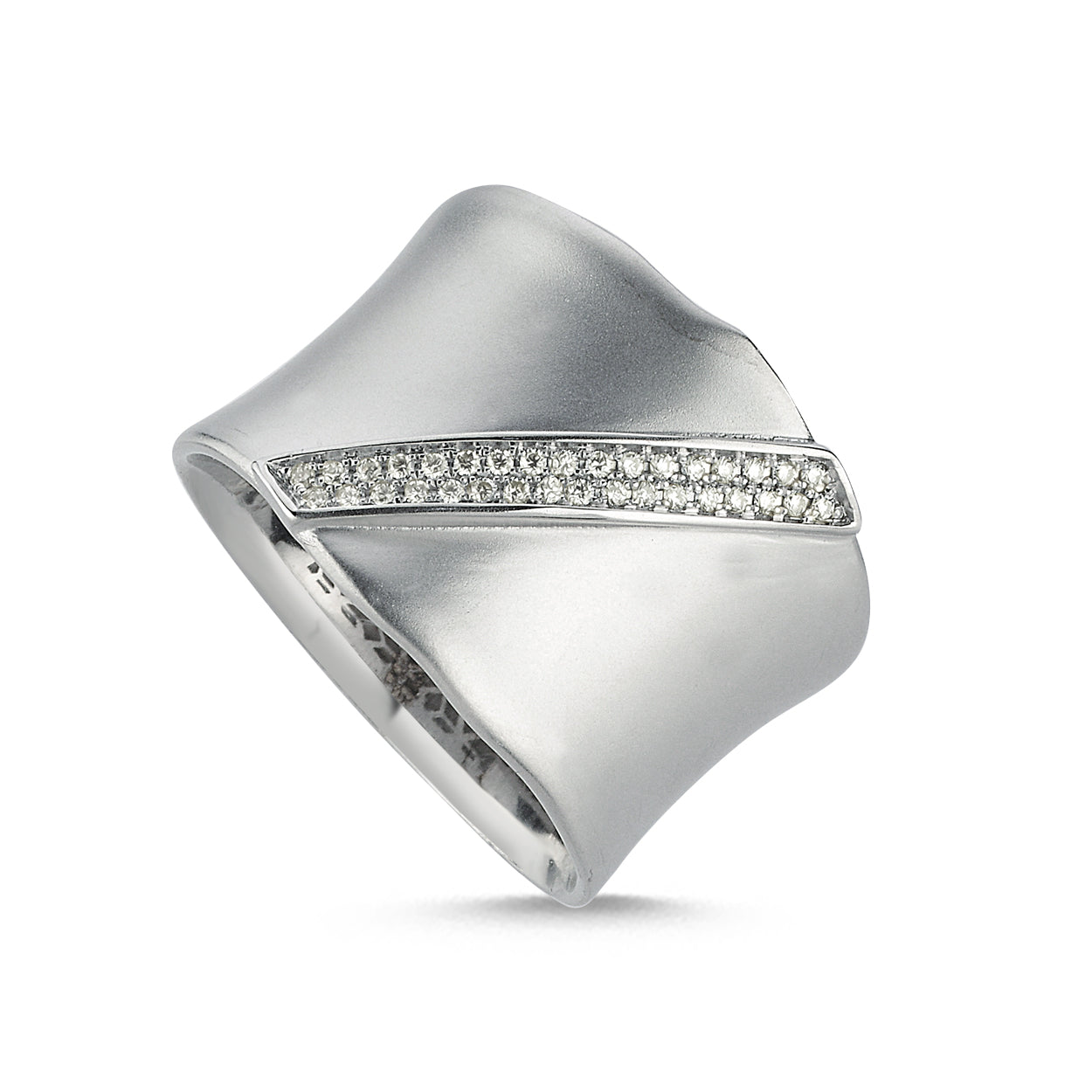 Wide Band Diamond Ring
