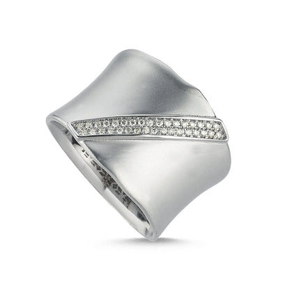 Wide Band Diamond Ring