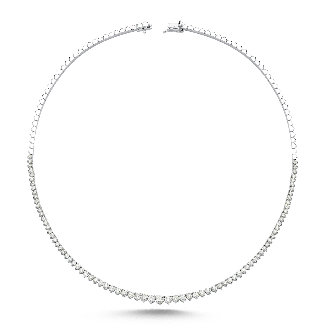 Three Prong Half Round Waterway Necklace