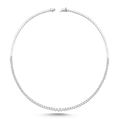 Three Prong Half Round Waterway Necklace