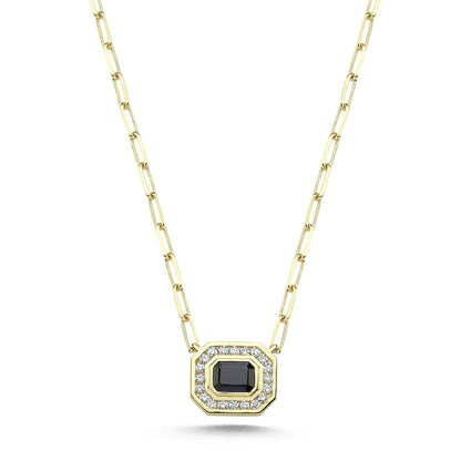Sapphire Diamond Vintage Necklace