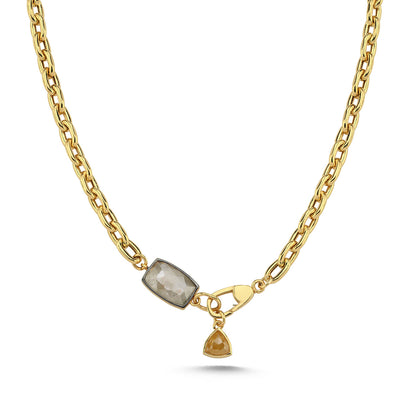 Salt &amp; Pepper Cable Chain Necklace