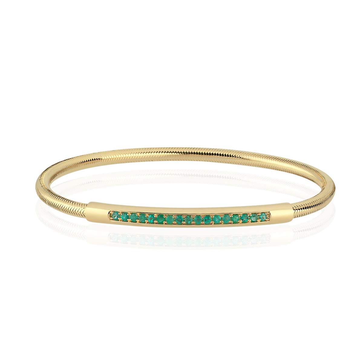 Rounded Omega Chain Emerald