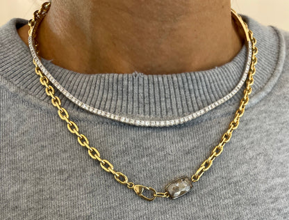 Salt&Pepper Cable Chain Kolye