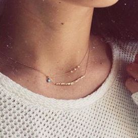Multi Cara Baguette Diamond Necklace