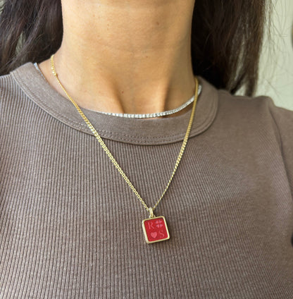 Love Letter Crystal No:2 Pendant Double Sided