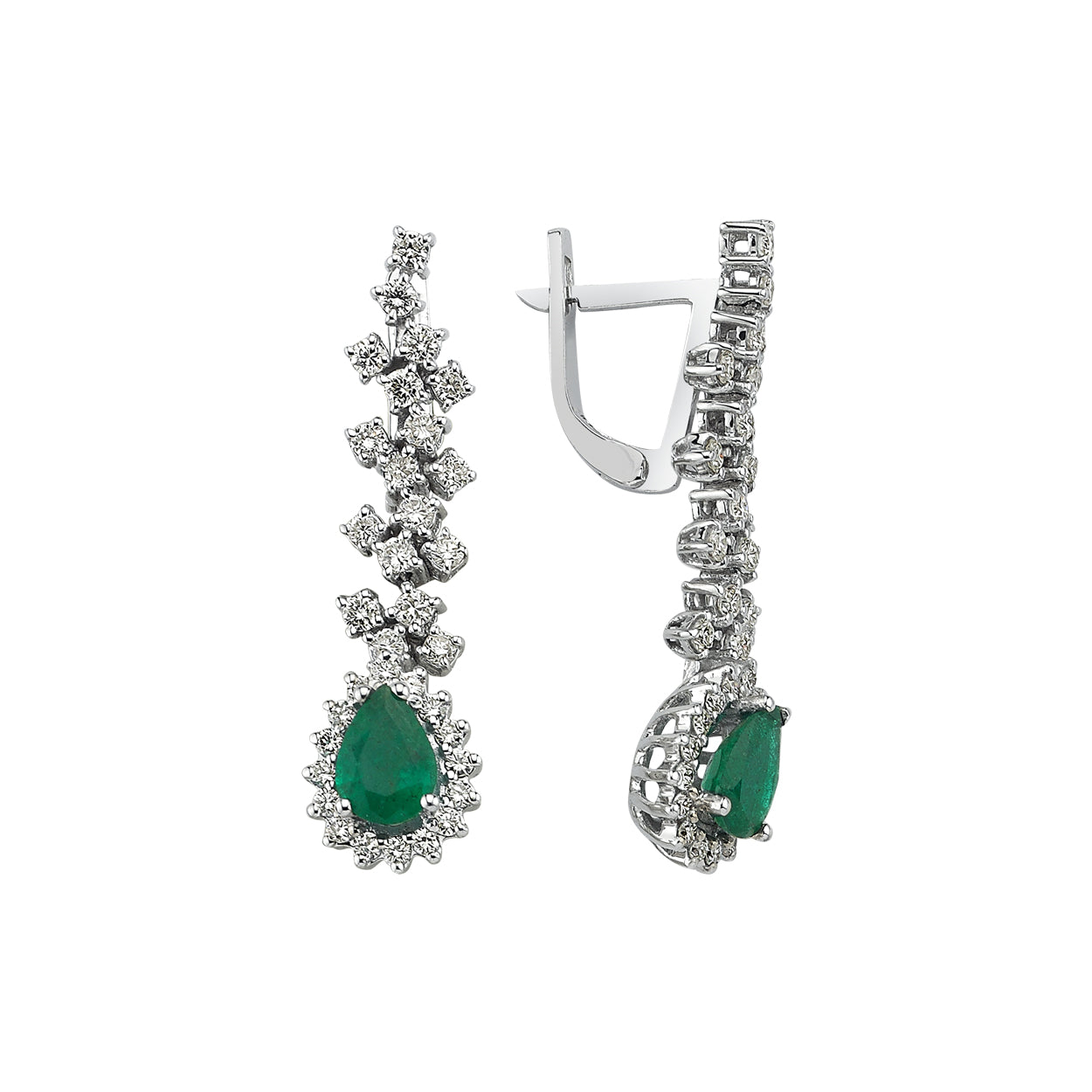 Judith Emerald Diamond Earrings
