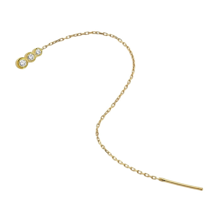Spaghetti 3 Stone Earrings