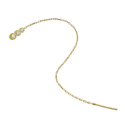Spaghetti 3 Stone Earrings