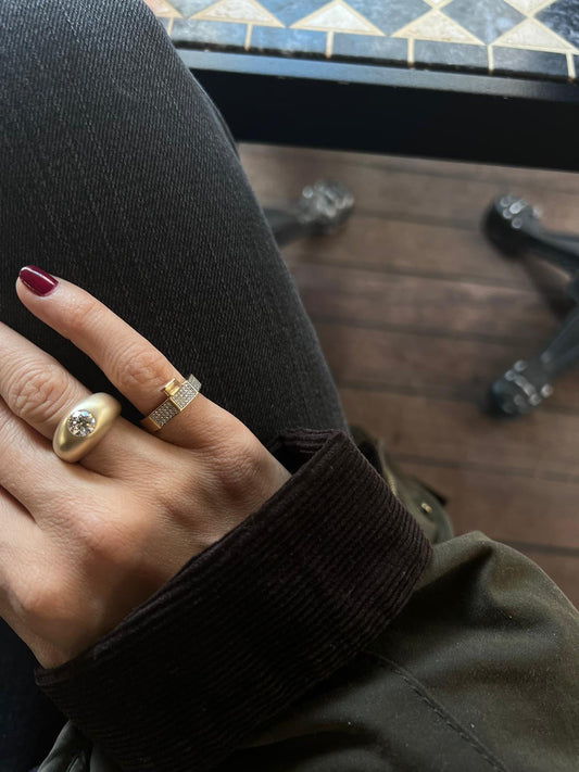 High Dome Diamond Ring