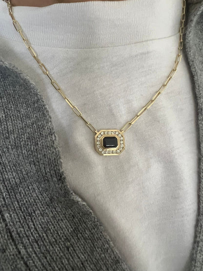 Sapphire Diamond Vintage Necklace