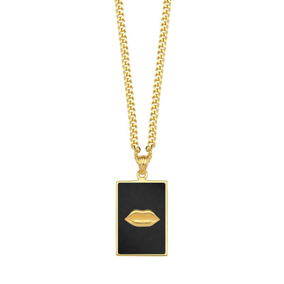 Galia Lip Enameled Kolye Ucu