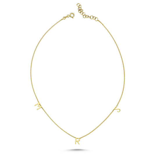 Rachels Gurmet Gold Letter Necklace