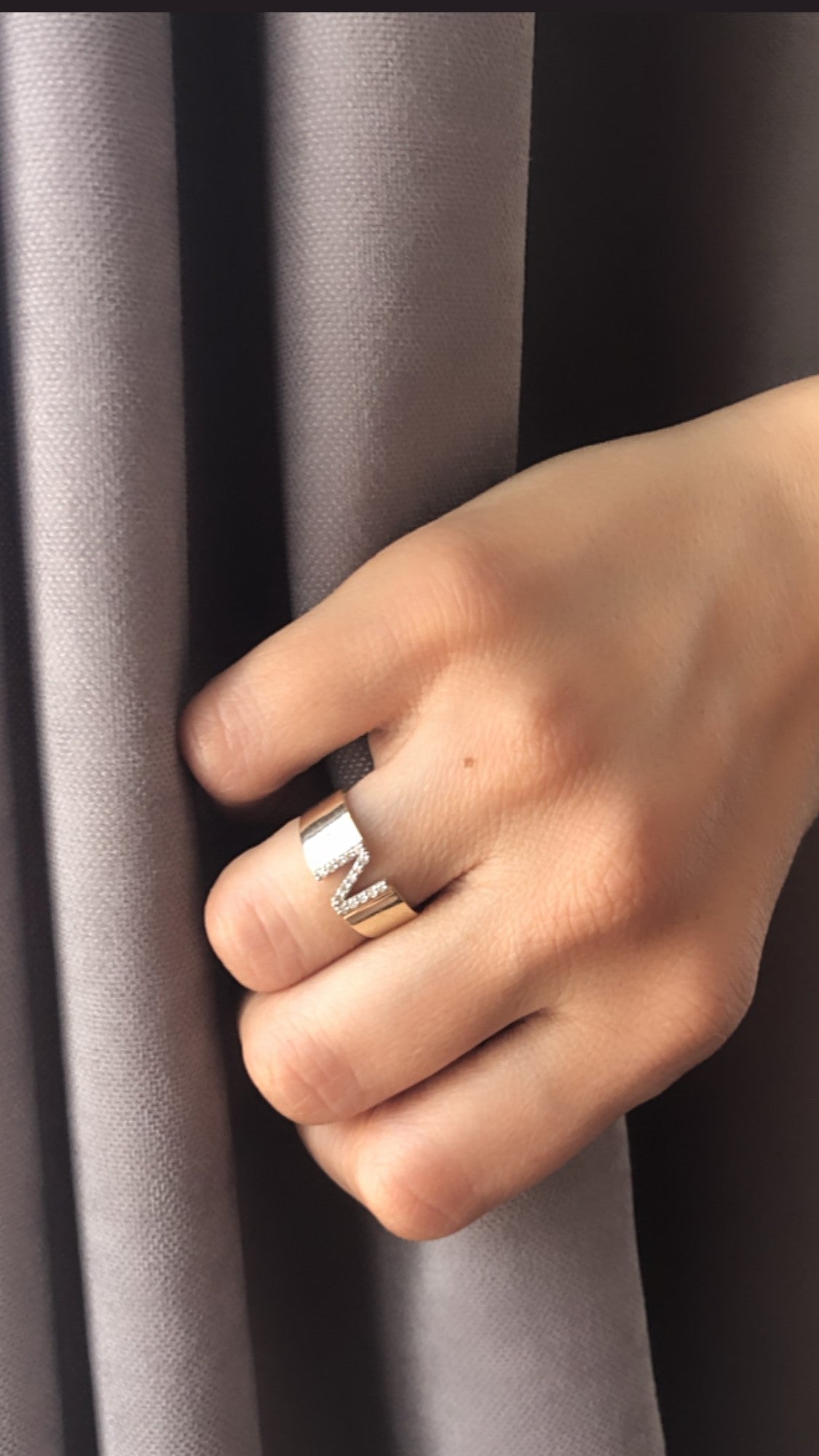 Diamond Letter Ring