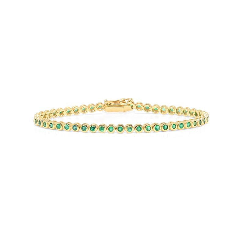 1.5 Carat Bezel Emerald Waterway Bracelet