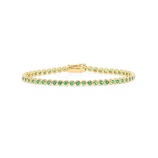 1.5 Carat Bezel Emerald Waterway Bracelet