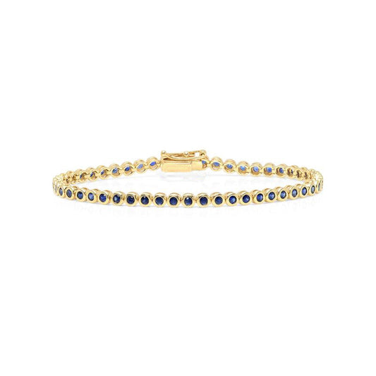 1.5 Carat Bezel Sapphire Waterway Bracelet