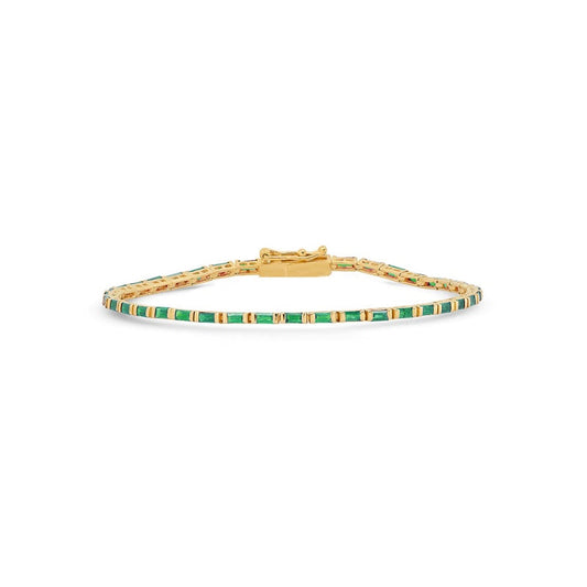 2.30 Carat Baguette Emerald Waterway Bracelet