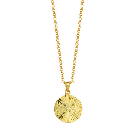 Hand Graved Round Necklace