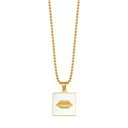Galia Lip Enameled Kolye Ucu