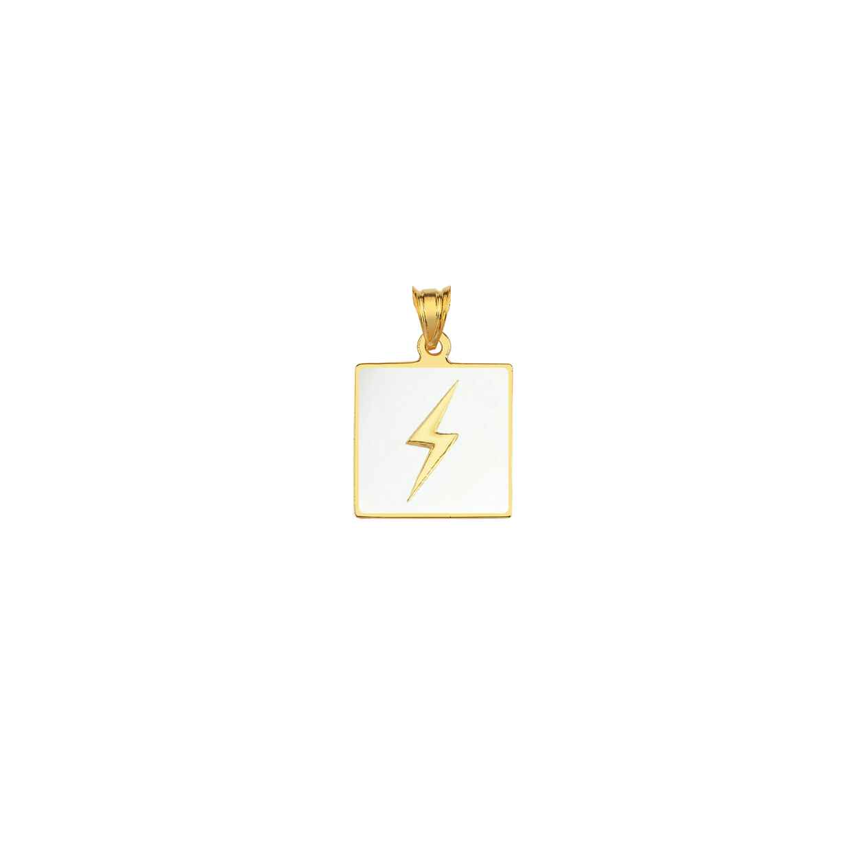 Lightning Enamelled Pendant