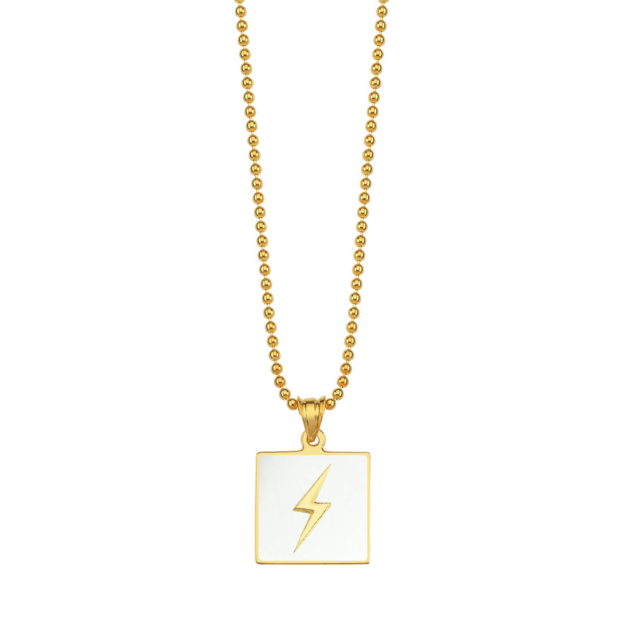Lightning Enamelled Pendant