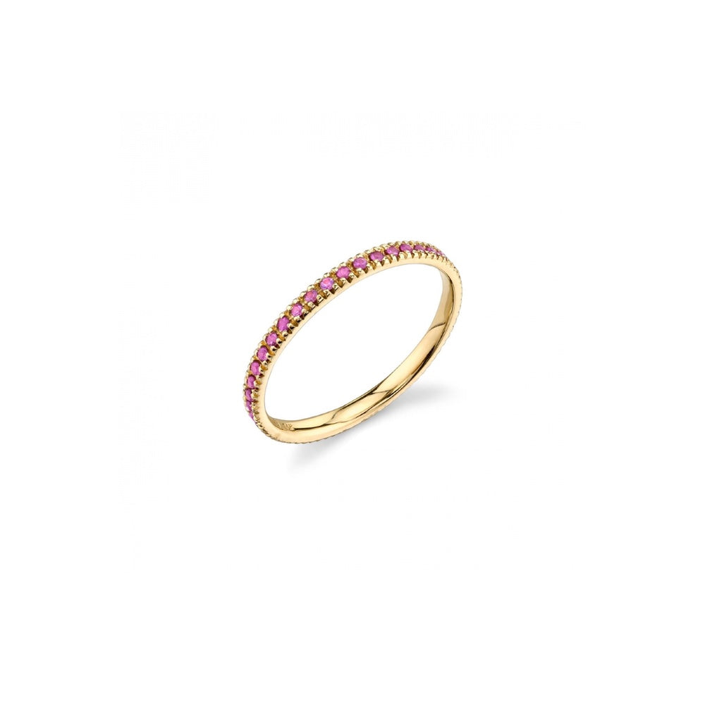 Pink Sapphire Full Circle Ring