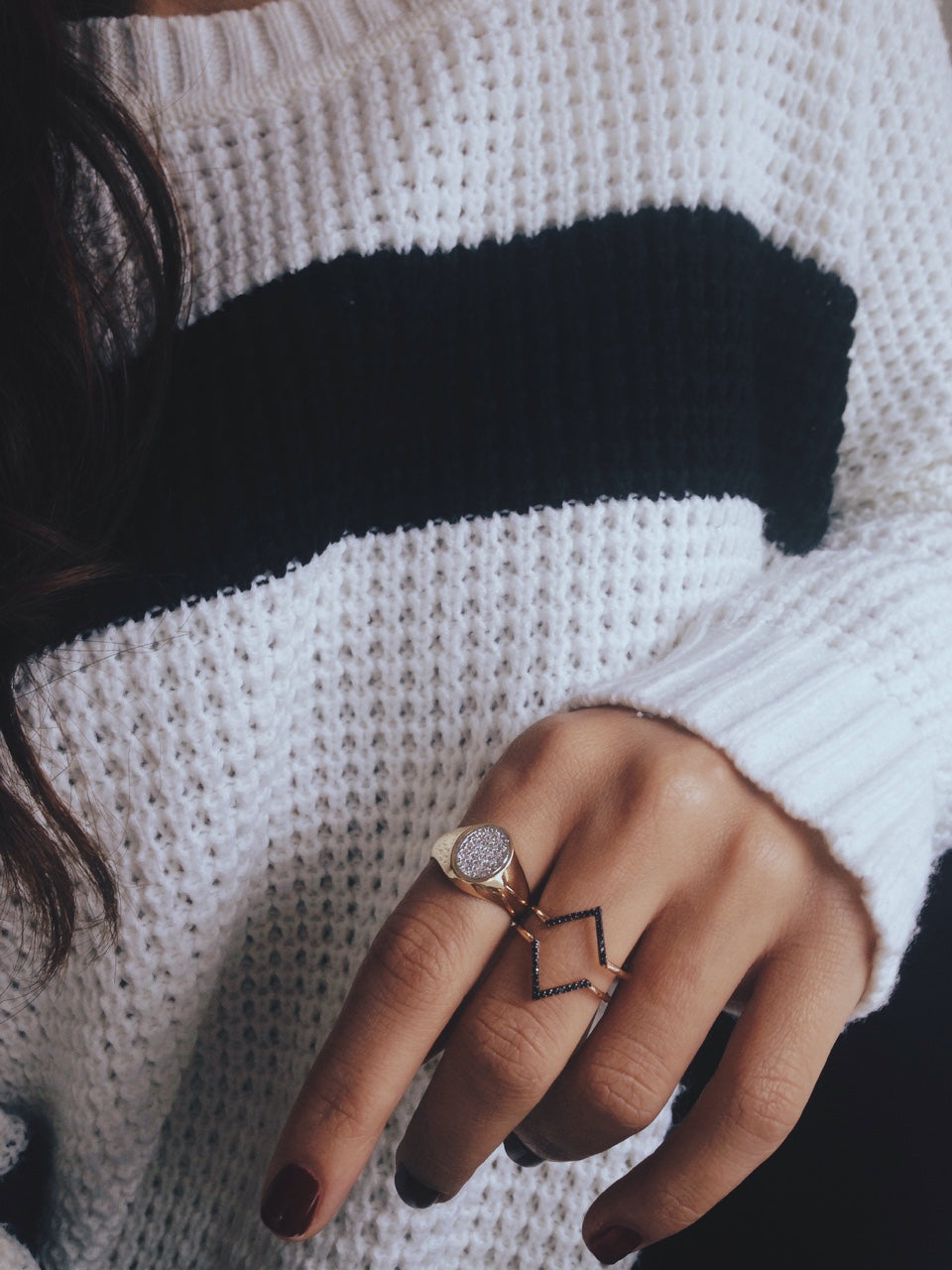 Cey Vintage Gold Diamond Yüzük