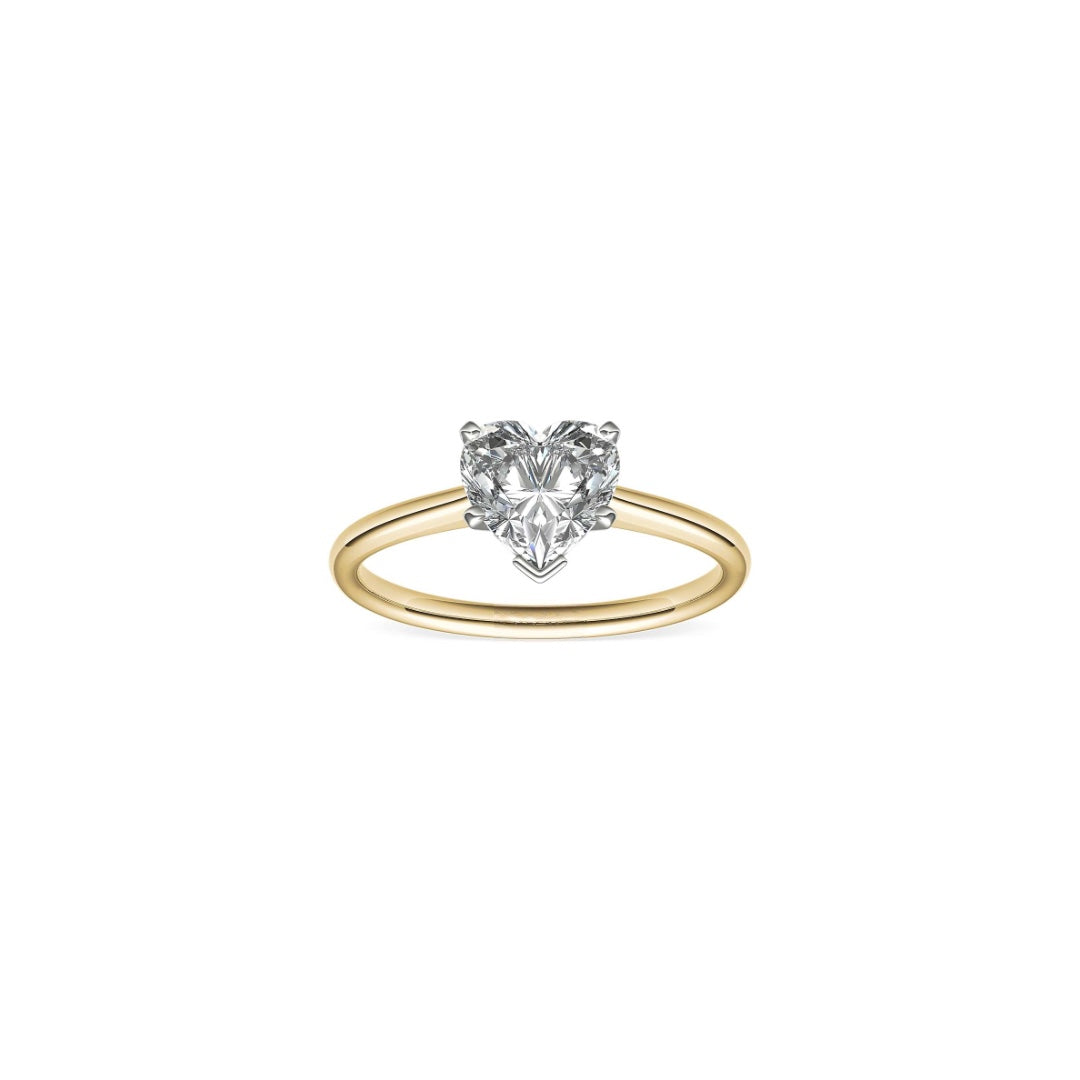 0.30 Carat Heart Solitaire Diamond Ring